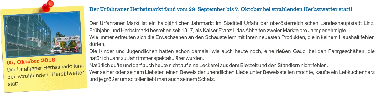 Urfahraner Herbstmarkt 2018 
